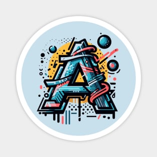 Letter A design graffity style Magnet